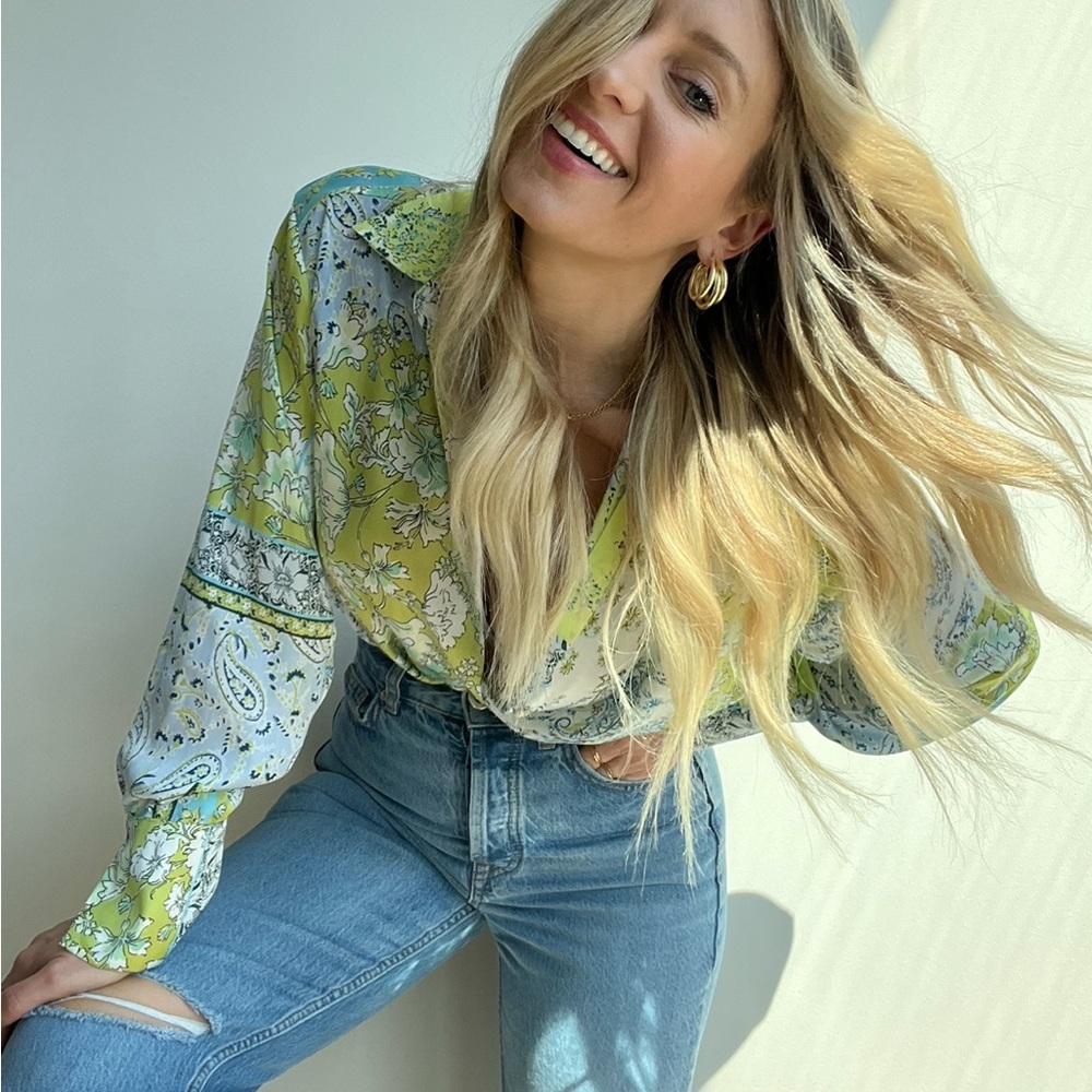 Zara small silk top